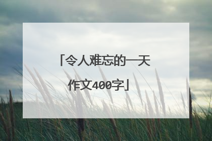 令人难忘的一天作文400字