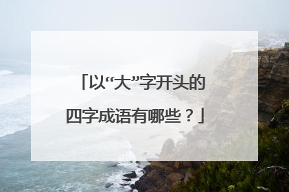 以“大”字开头的四字成语有哪些？