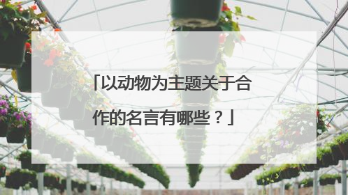 以动物为主题关于合作的名言有哪些？