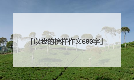 以我的榜样作文600字