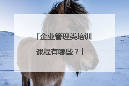 企业管理类培训课程有哪些？