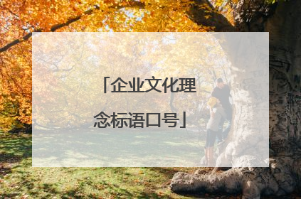 企业文化理念标语口号