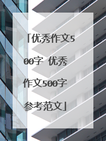 优秀作文500字 优秀作文500字参考范文