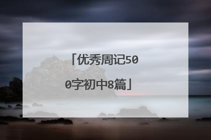 优秀周记500字初中8篇