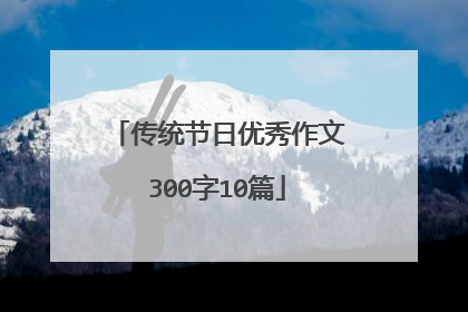 传统节日优秀作文300字10篇