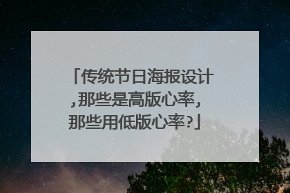 传统节日海报设计,那些是高版心率,那些用低版心率?