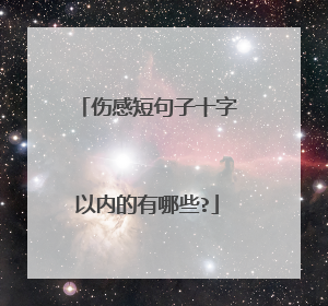伤感短句子十字以内的有哪些?