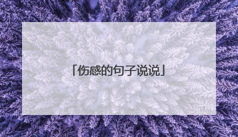 伤感的句子说说