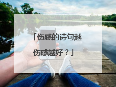 伤感的诗句越伤感越好?