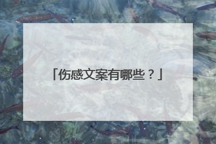 伤感文案有哪些？