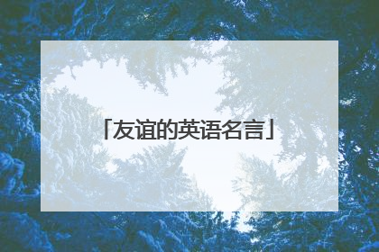 友谊的英语名言