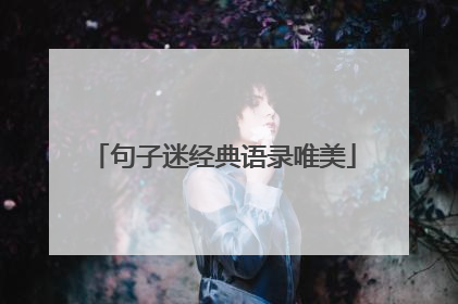 句子迷经典语录唯美