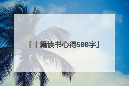 十篇读书心得500字