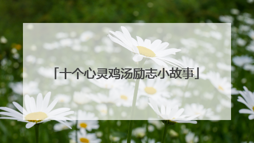 十个心灵鸡汤励志小故事