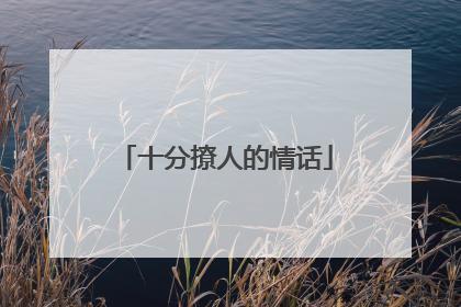 十分撩人的情话