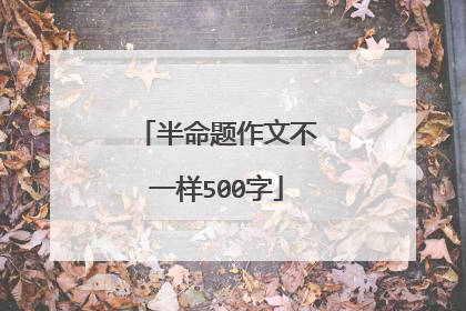 半命题作文不一样500字