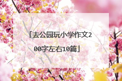 去公园玩小学作文200字左右10篇