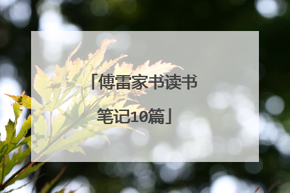 傅雷家书读书笔记10篇