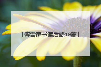 傅雷家书读后感10篇