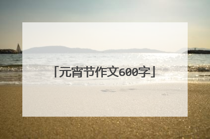 元宵节作文600字