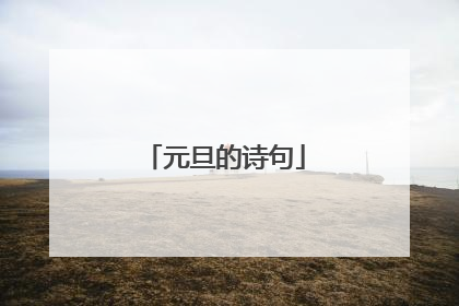 元旦的诗句