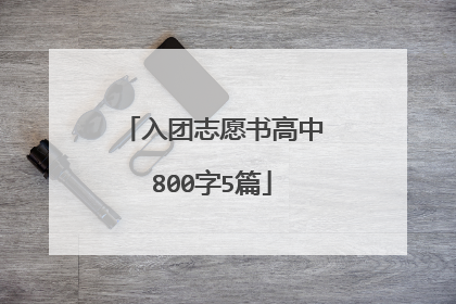 入团志愿书高中800字5篇
