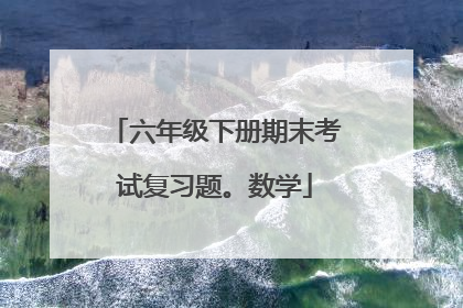 六年级下册期末考试复习题。数学