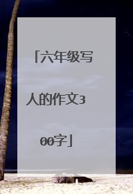 六年级写人的作文300字