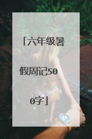 六年级暑假周记500字