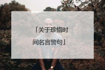 关于珍惜时间名言警句