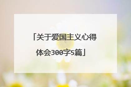 关于爱国主义心得体会300字5篇
