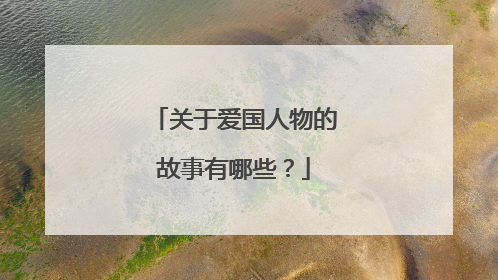 关于爱国人物的故事有哪些？