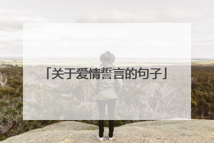 关于爱情誓言的句子