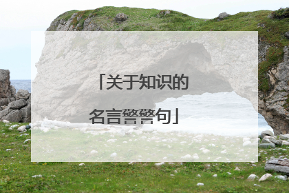 关于知识的名言警警句