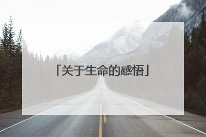 关于生命的感悟