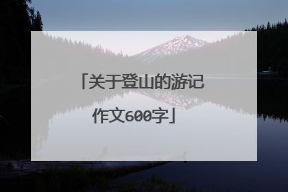 关于登山的游记作文600字