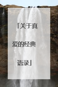 关于真爱的经典语录