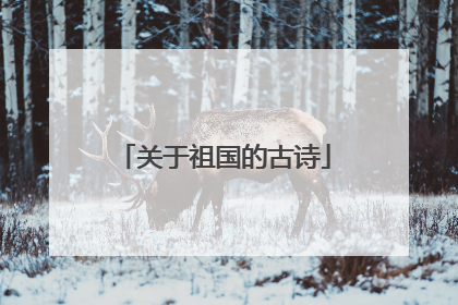 关于祖国的古诗