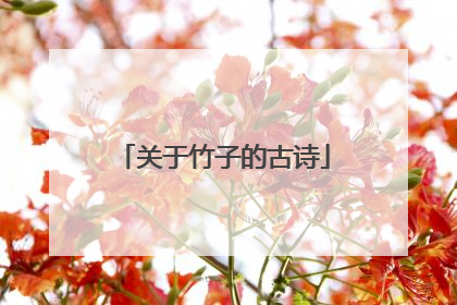 关于竹子的古诗