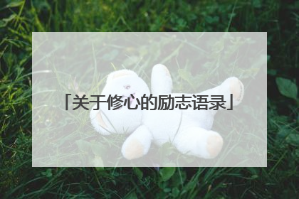 关于修心的励志语录