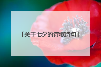 关于七夕的诗歌诗句