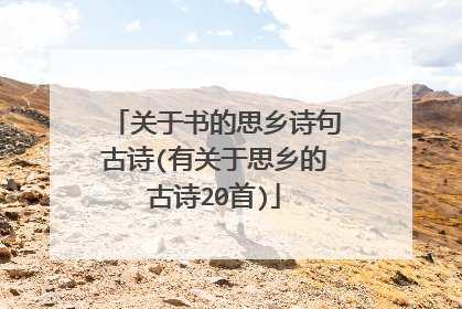 关于书的思乡诗句古诗(有关于思乡的古诗20首)