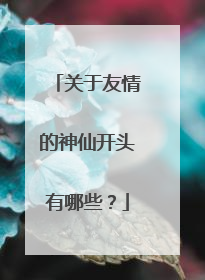 关于友情的神仙开头有哪些？