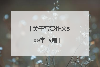 关于写景作文500字15篇