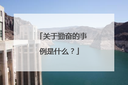 关于勤奋的事例是什么？