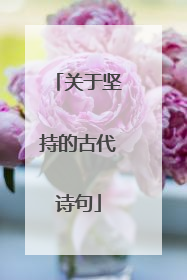 关于坚持的古代诗句