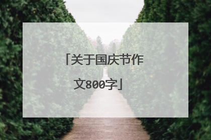 关于国庆节作文800字