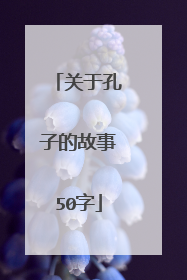 关于孔子的故事50字