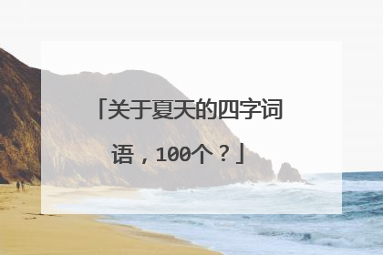 关于夏天的四字词语，100个？