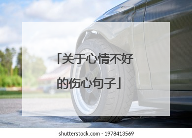关于心情不好的伤心句子